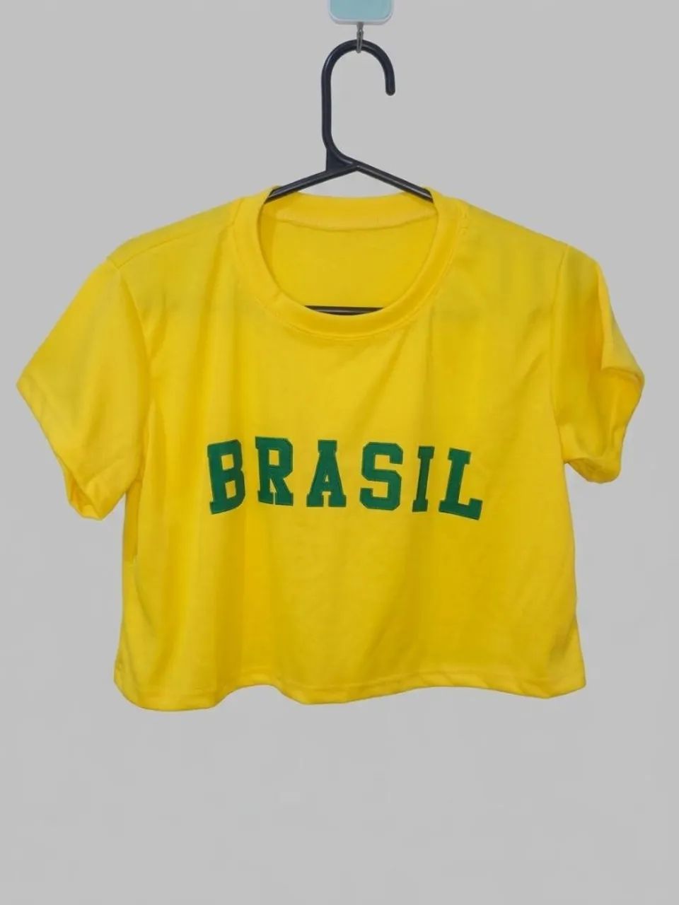 Cropped Brasil amarelo 