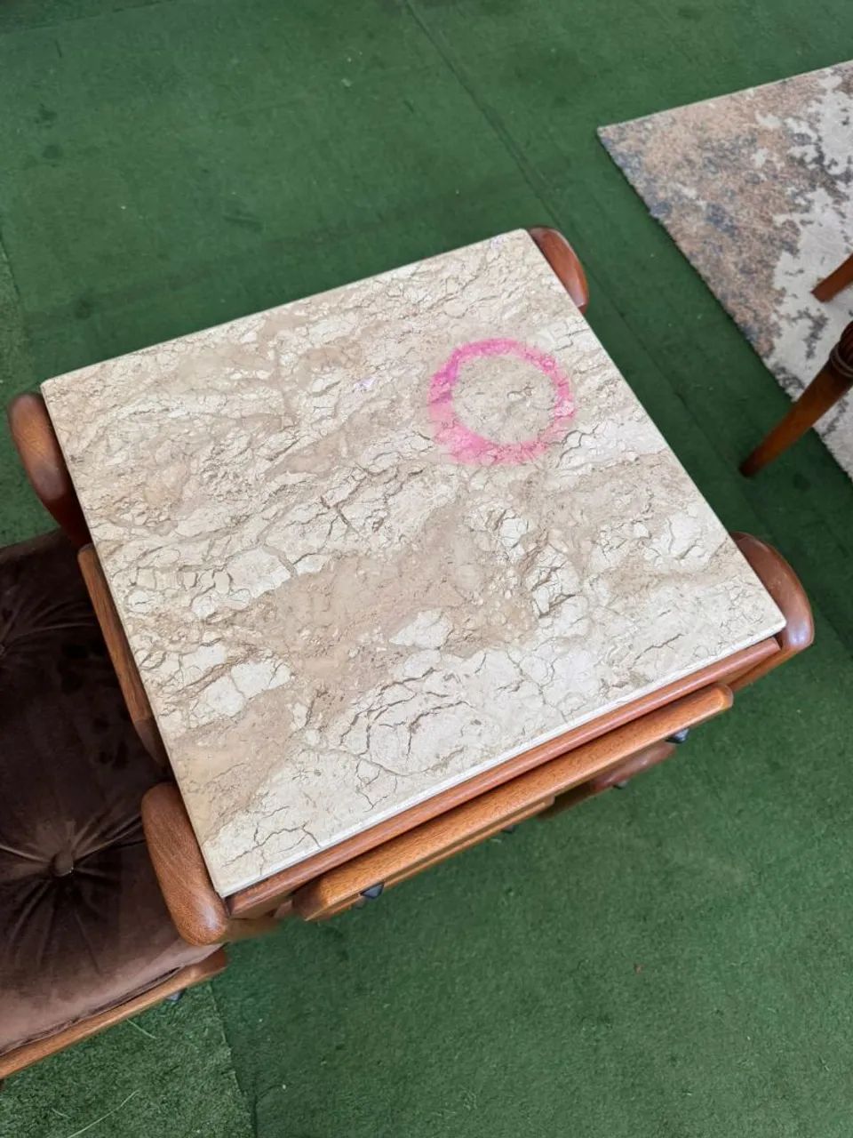 Mesa para telefone de madeira com gaveta - Foto 5