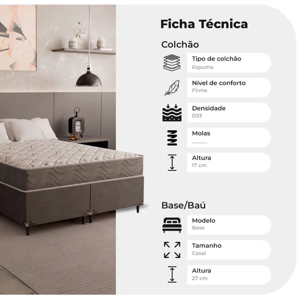 Cama Box Casal Nova + Pillowtop Ortobom - Foto 2