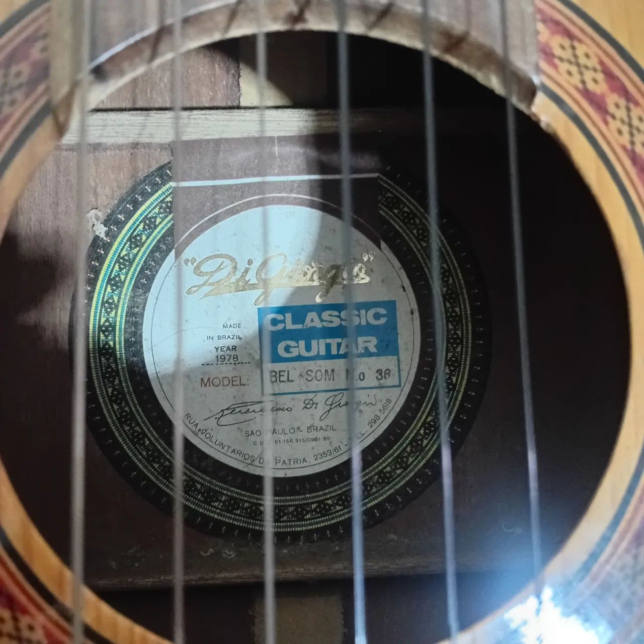Violão DIGIORGIO n 38 de 1978 CLASSICO