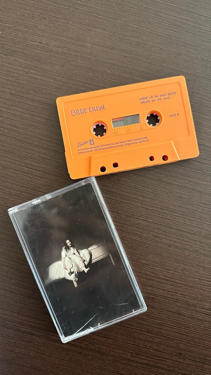Billie Eilish - WHEN WE ALL FALL ASLEEP (orange cassette) - CDs