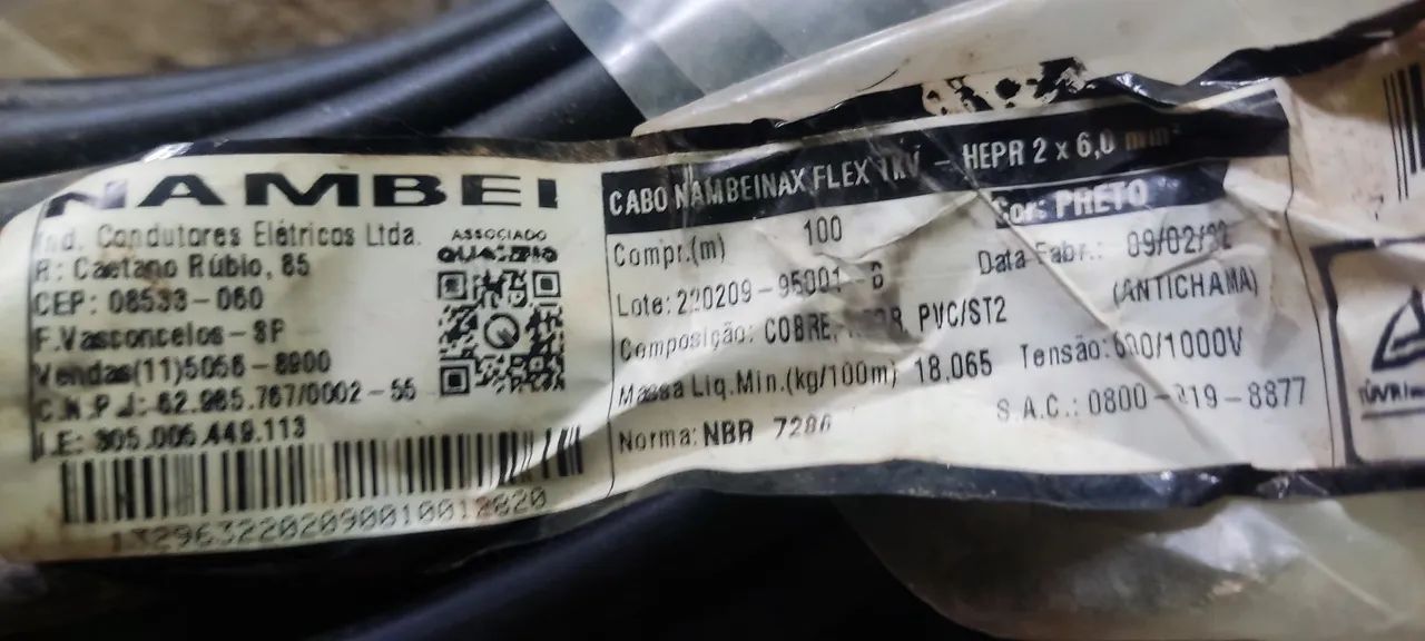 Cabo  flex 1kva hepa 2x6,00mm, 100 metros - Foto 2