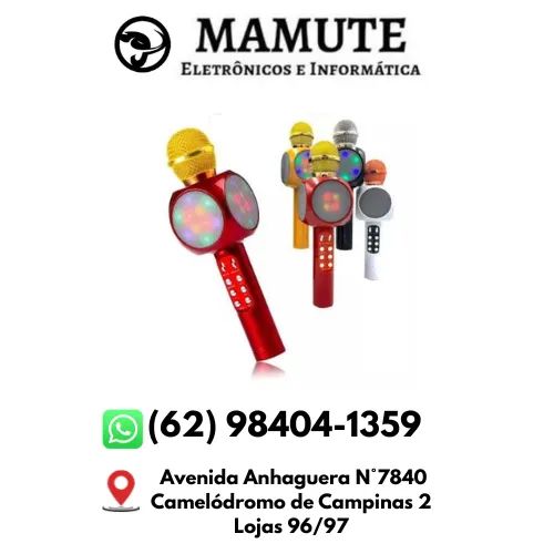 Microfone Sem Fio com Caixa de Som Blogueira Bluetooth Karaokê Speaker