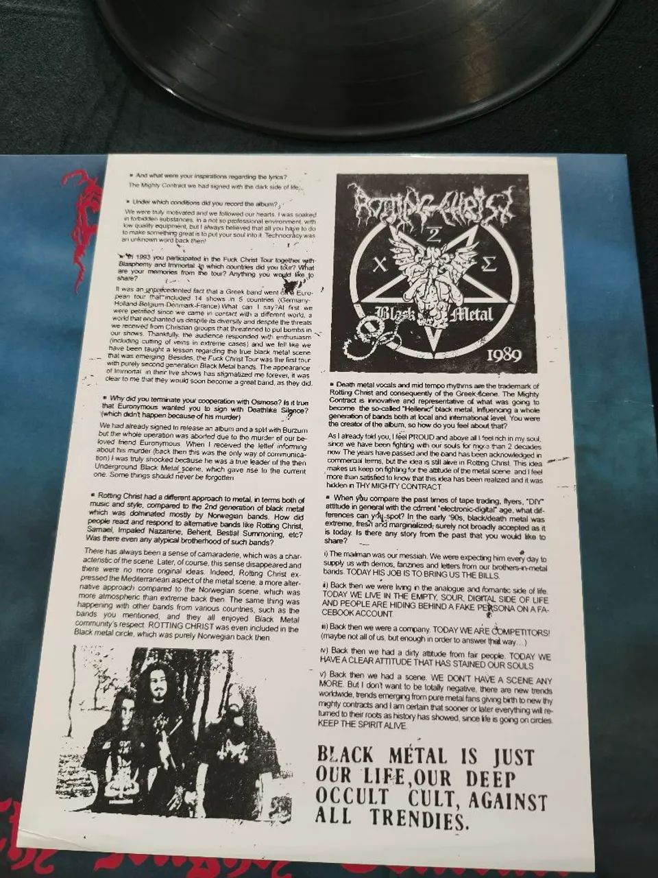 ?[RARO] Vinil LP Rotting Christ - Thy Mighty Contract (Black Vomit Records) - Foto 5