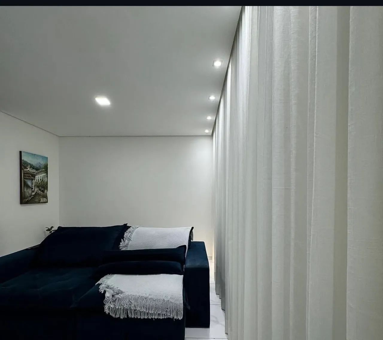 Cortina em linho master marfim com forro de microfibra e Blackout  - Foto 3