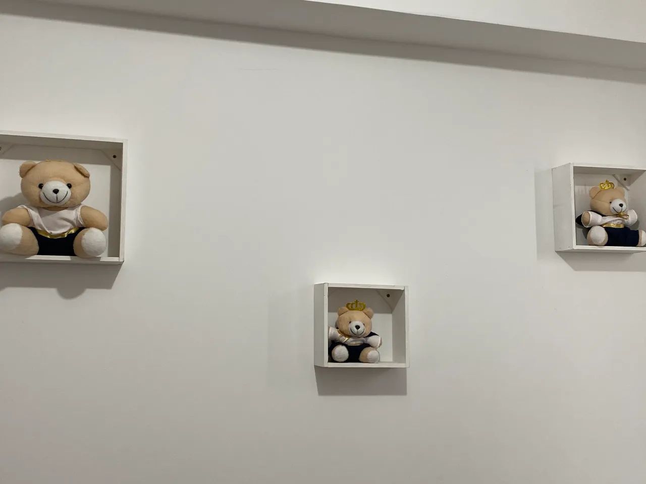 Kit de nicho com trio de ursos e trio de quadro 