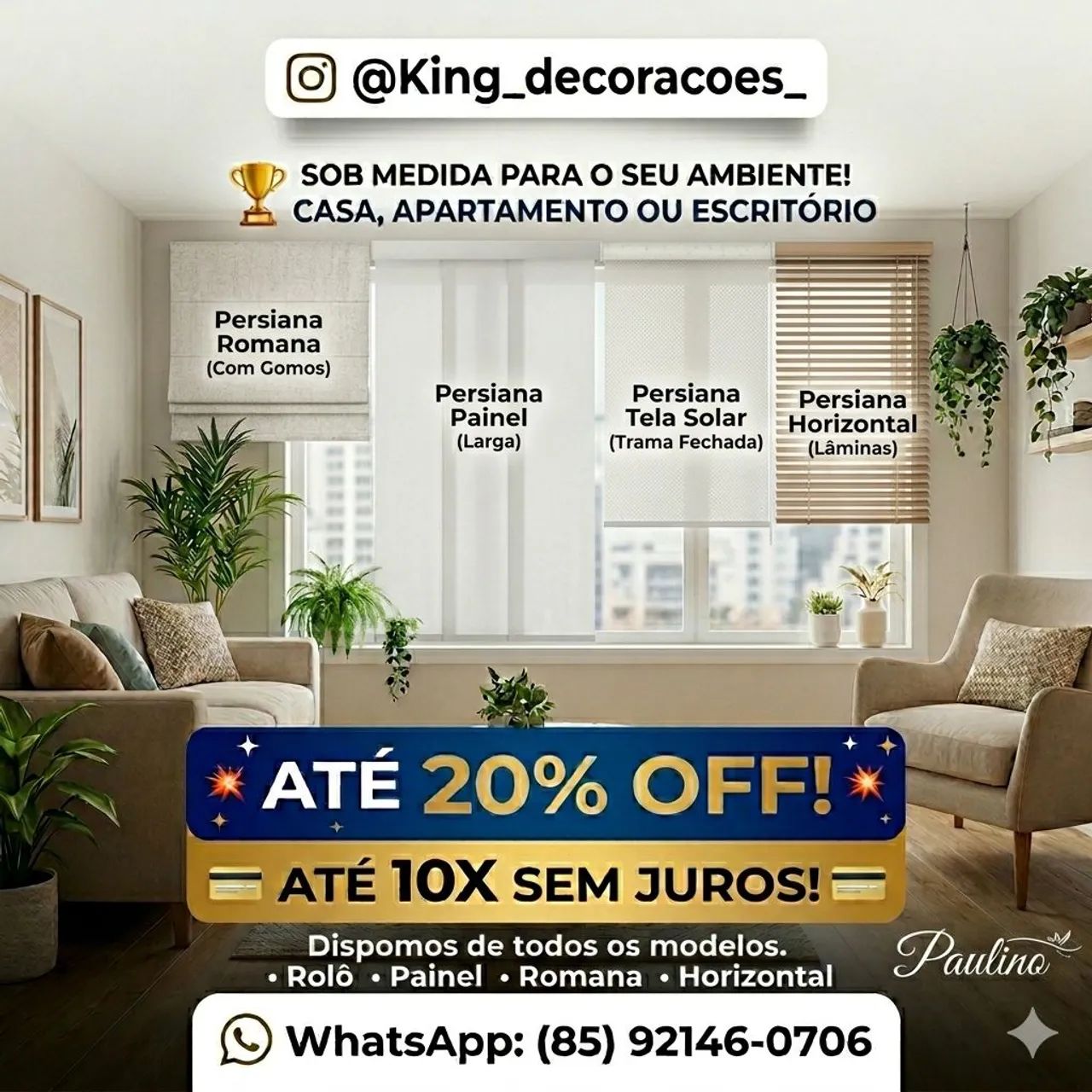 Persianas sob medida