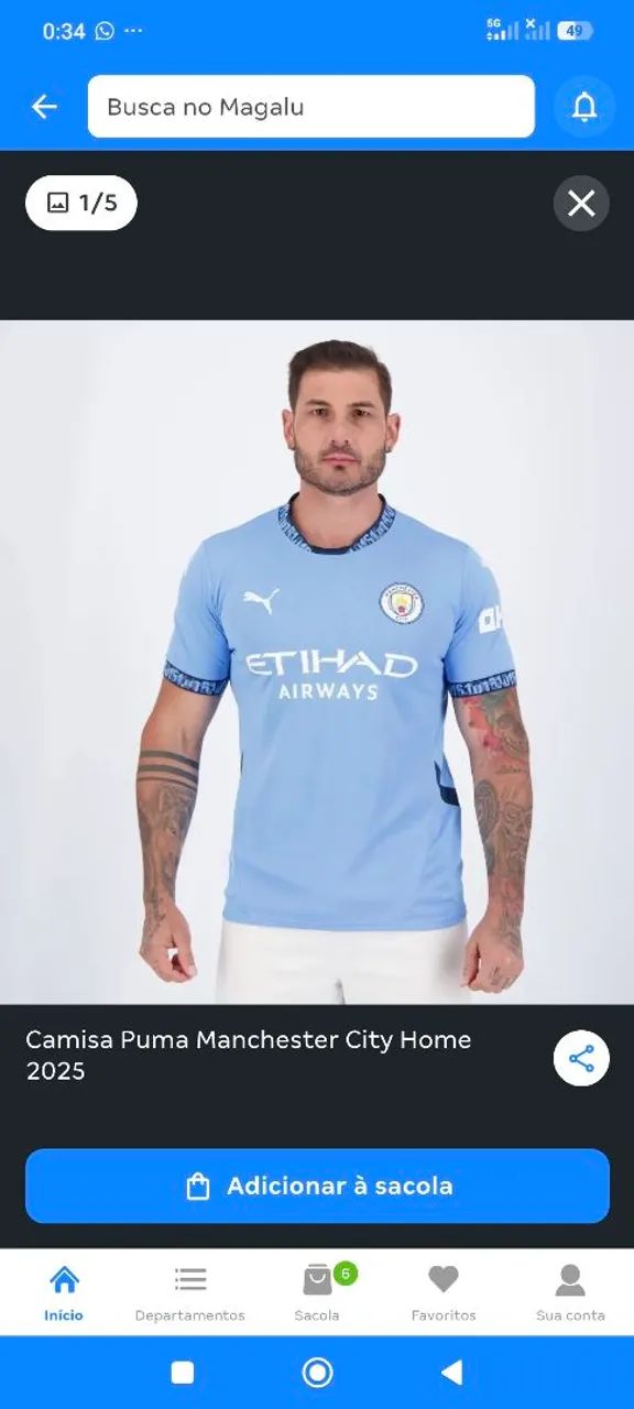 Camisa Puma Manchester City Home 2025