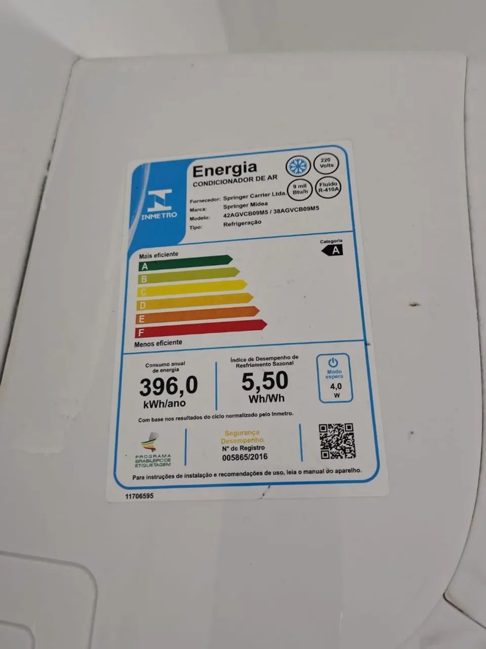 Ar Condicionado 9000 BTU Springer Midea  - Foto 3