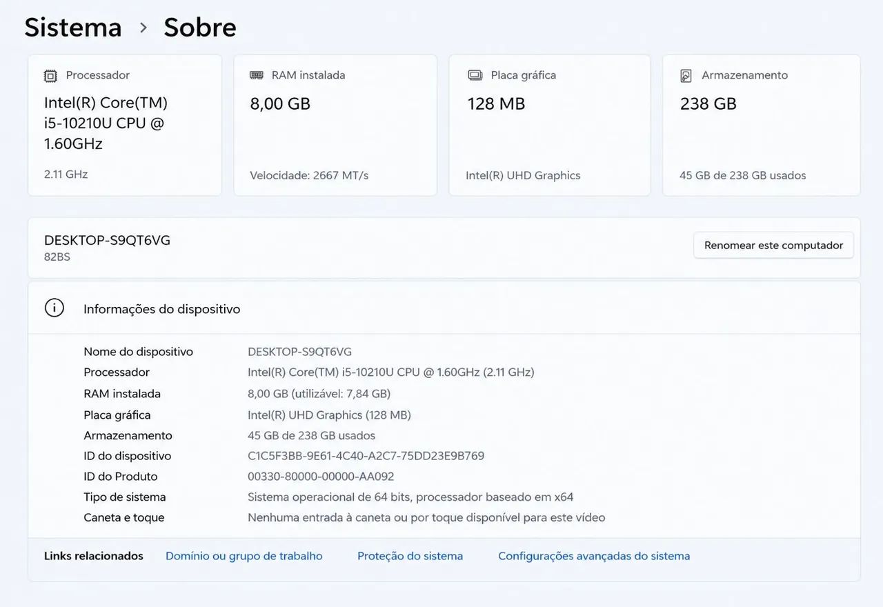 Notebook Lenovo Ideapad I5 10ª geração, 8 RAM DDR4, 238GB SSD M.2 - Foto 3