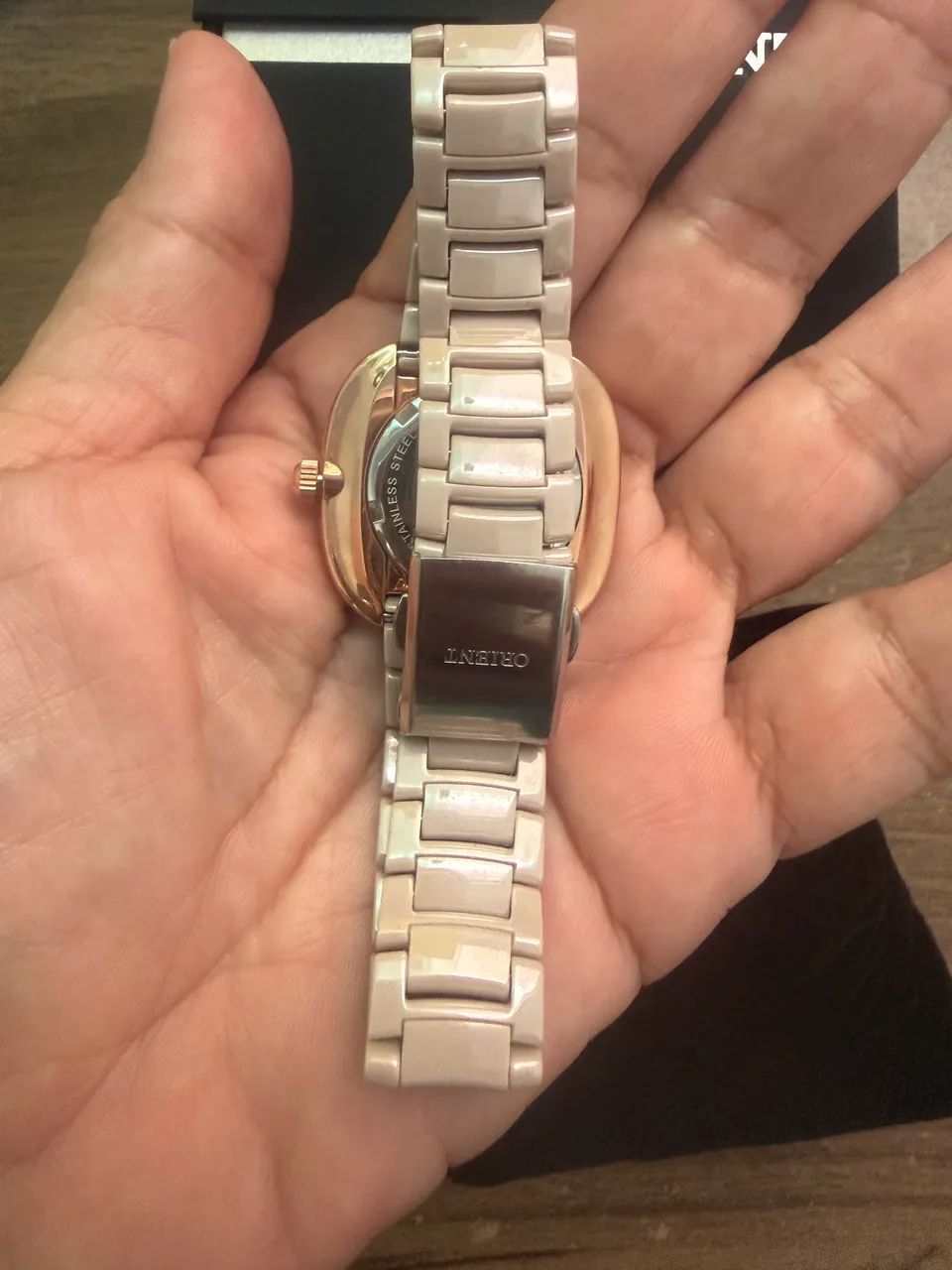 Relógio Orient Ceramic Feminino Safira Rosé - Foto 2