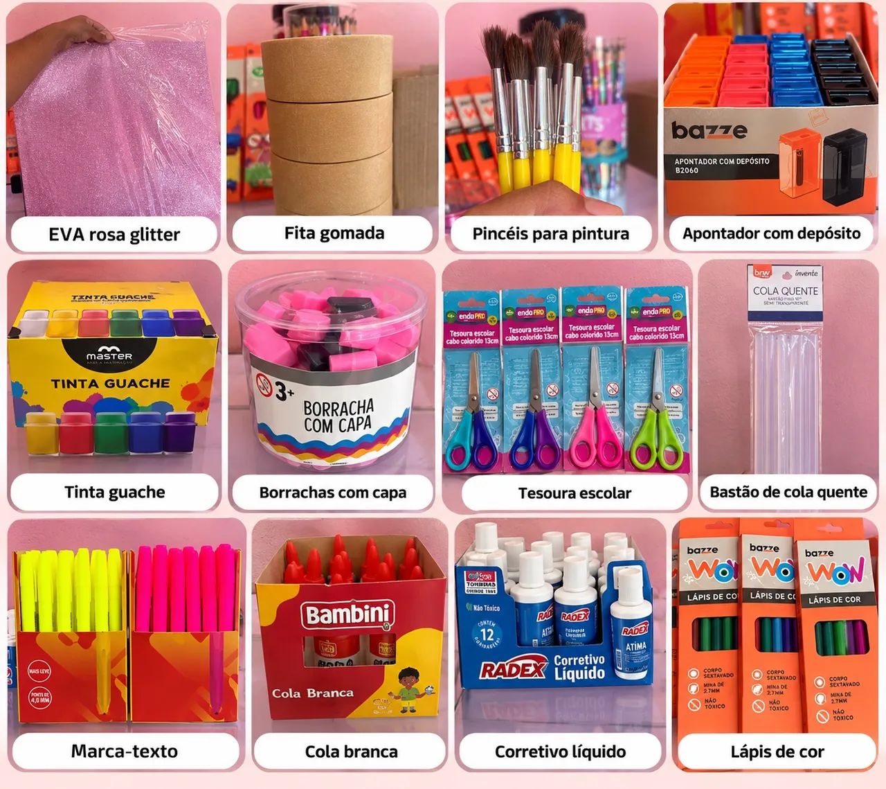 Produtos de papelaria