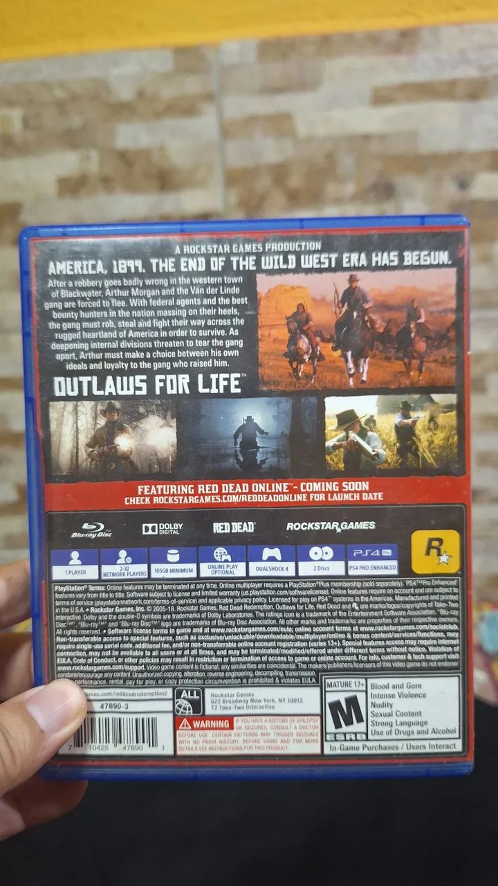 Read dead Redemption 2 PS4 excelente estado de conservação.  - Foto 2