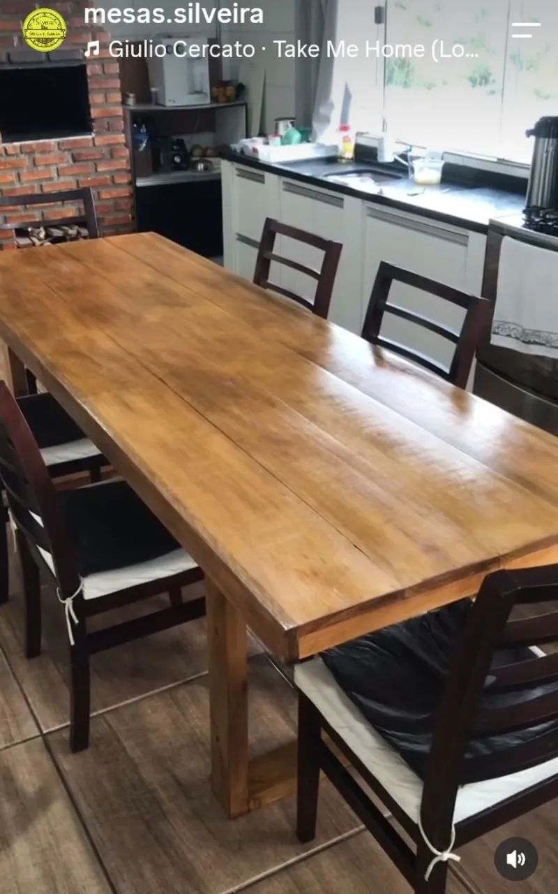 Mesa de churrasco em madeira maciça - Foto 5