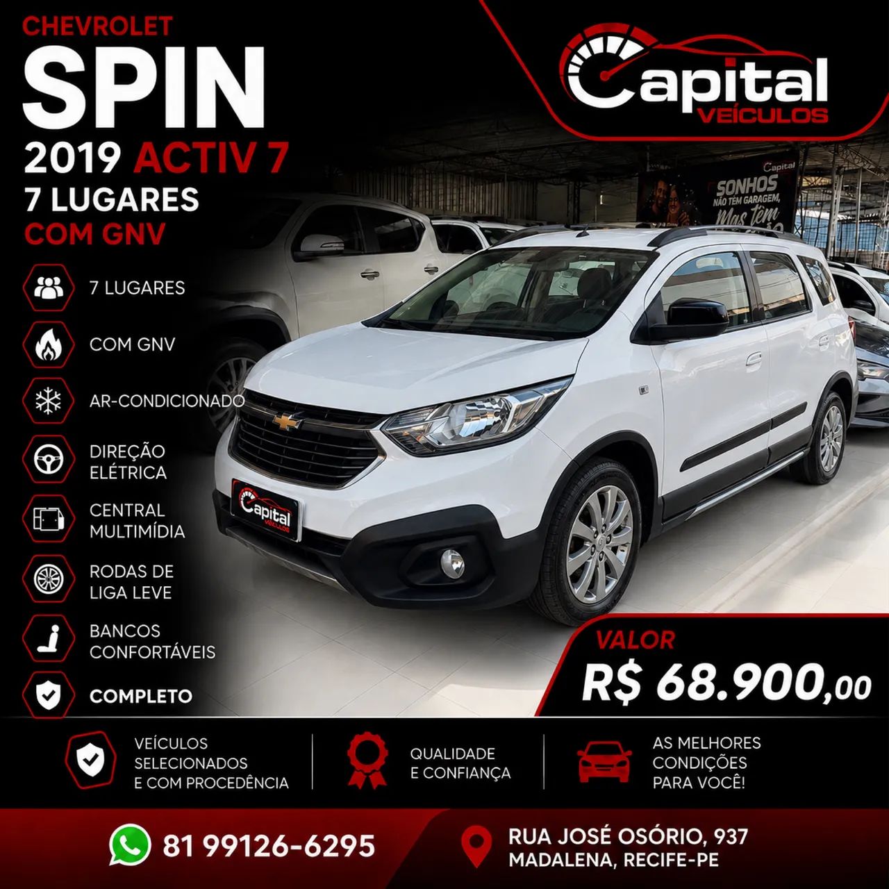 Chevrolet Spin SPIN ACTIV7 1.8 8V Econo.Flex 5p Aut. 2019