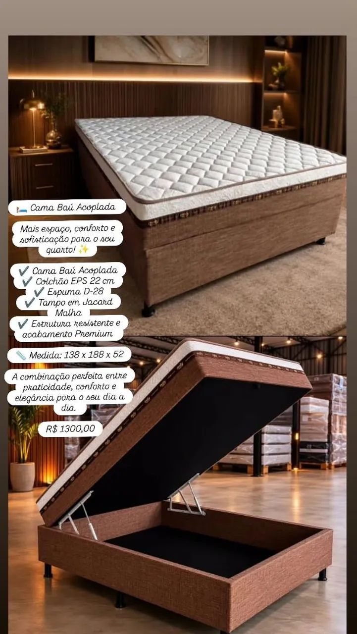 Base +colchão acoplado