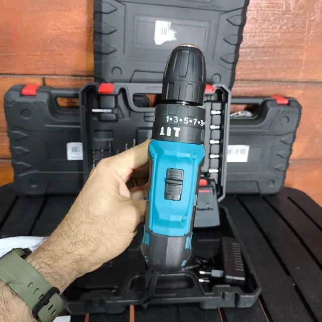 118セット② Parafusadeira e furadeira de impacto 48v 2 baterias e maleta