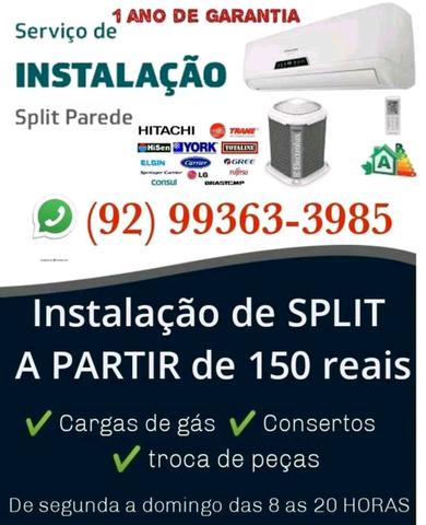 Instalação de Split com todo material incluso
