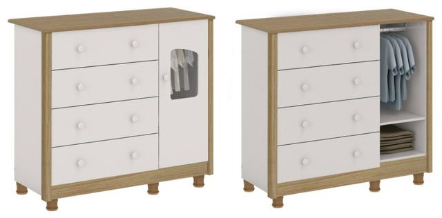 Quarto de bebê Armário, Cômoda e Berço Cloe - Lisi *NOVO - Foto 4