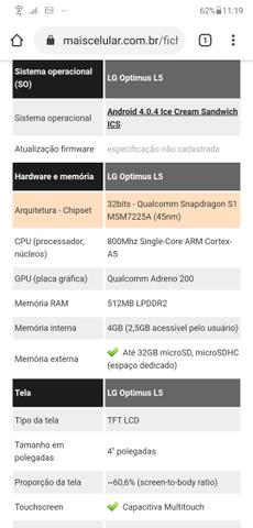 Celular LG Optimus L5 - Foto 4