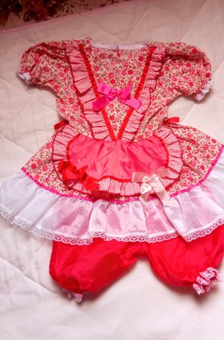 Vestido Infantil de Festa Junina Rosa