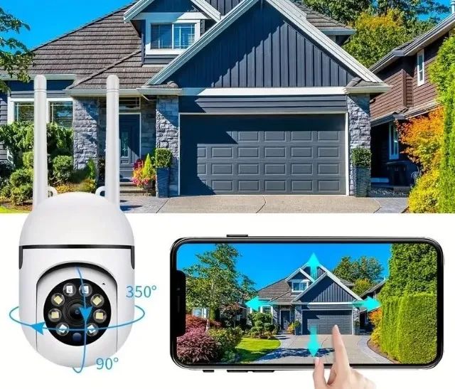 Câmera de Vigilância WiFi Ip Ptz Audio Zoom 4X Visão Noturna à Prova D'Água COD-AP163 