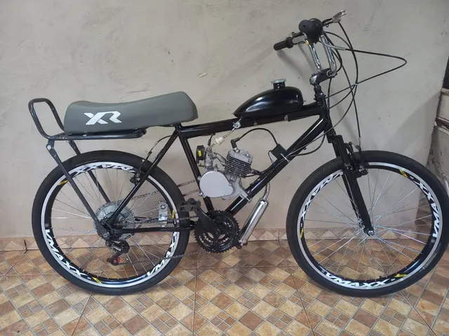 Bicicleta Aro 26 Motorizada 80cc Samy Beach Preta