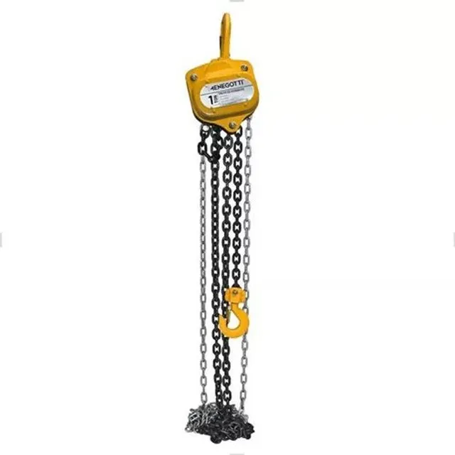 Talha Manual de Corrente Menegotti Mtc 1 Tonelada com 3 Metros