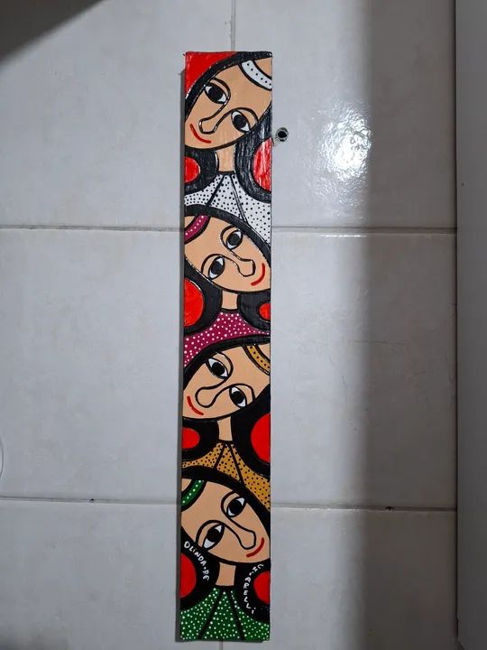 Adorno decorativo artesanal novo talhado em madeira comprado em Olinda (PE) p/ parede - Foto 6