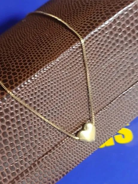 Pulseira Coração 8mm Ouro 18 Kilates 1.00 Grama 21 Cm Corrente 0.50 mm                     - Foto 3