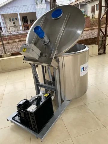 Tanque de Leite 500 Litros Resfriador Tina Inox de Polpas Caldas Açaí Sorvetes Misturado - Foto 4