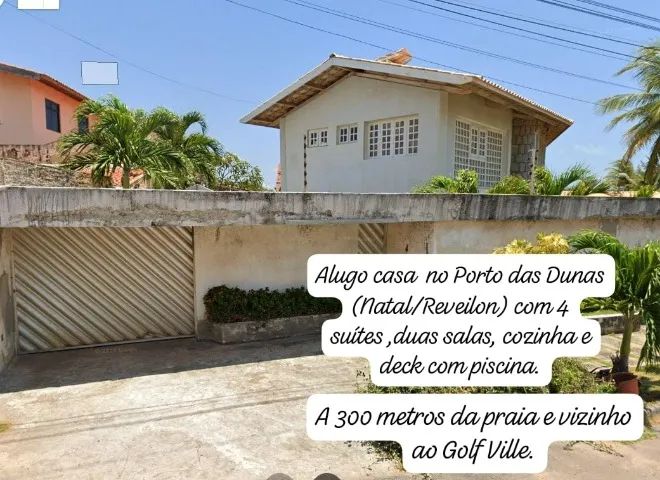 Alugo casa mobiliada com 4 suites, deck com piscina na praia do Porto das Dunas