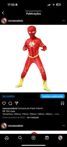 Fantasia do Flash Infantil  R$ 150 cada
