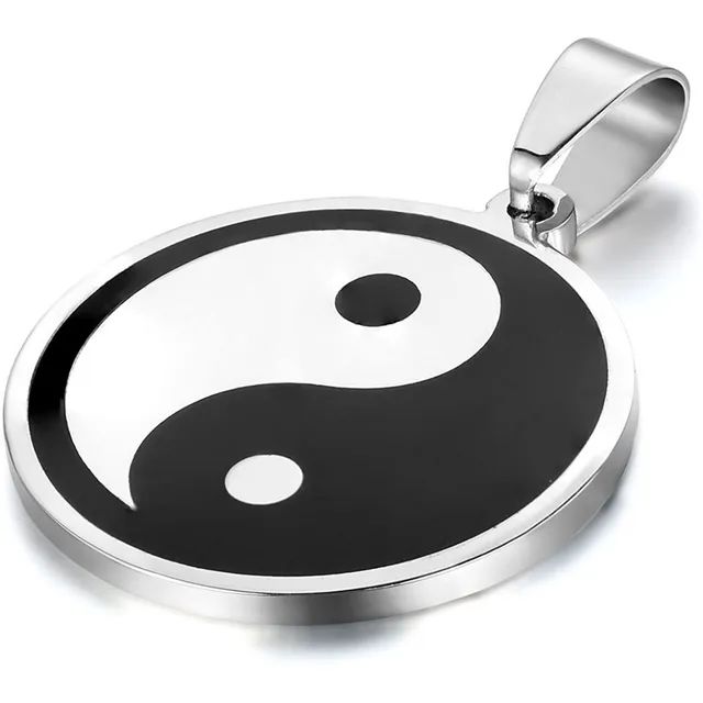 Pingente Yin Yang Aço Inoxidável - Foto 2