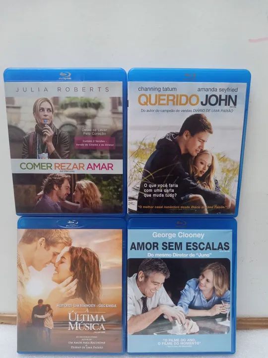 Blu-ray Comer Rezar Amar, Querido John, Amor Sem Escalas e A Última Música
