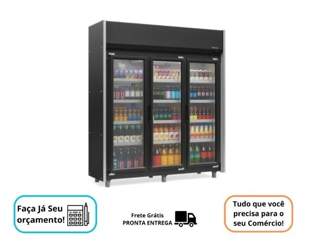 Refrigerador Gelopar 3 Portas Black