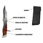 Canivete/Faca Tático Automático com Mini Lanterna - Foto 4