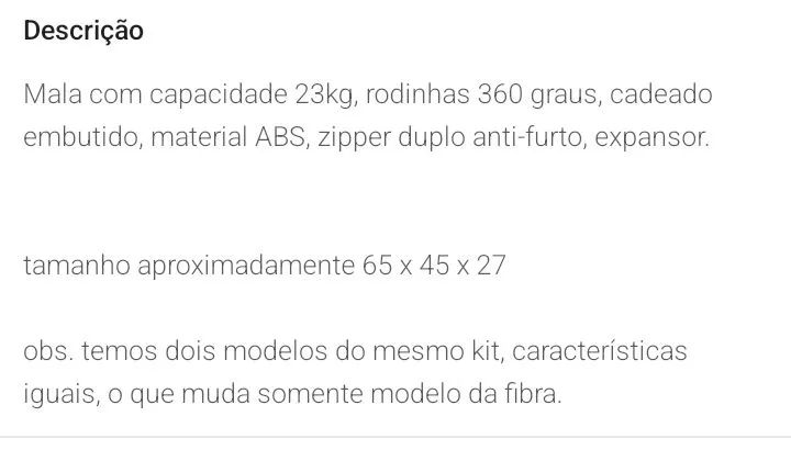 Mala de Viagem Preta 23 kg - Foto 3