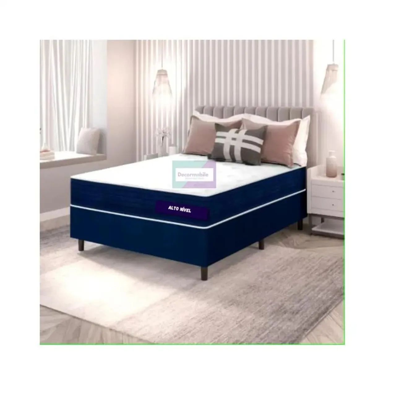 Cama  casal Box Molas ensacadas altura 60 cm  - Foto 2