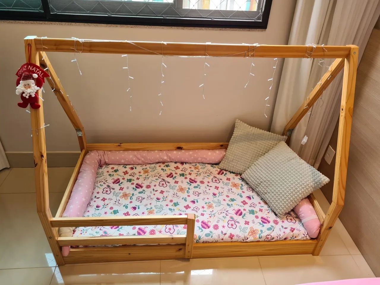 Cama mojtesso - montessori infantil + colchão + capa - Foto 2