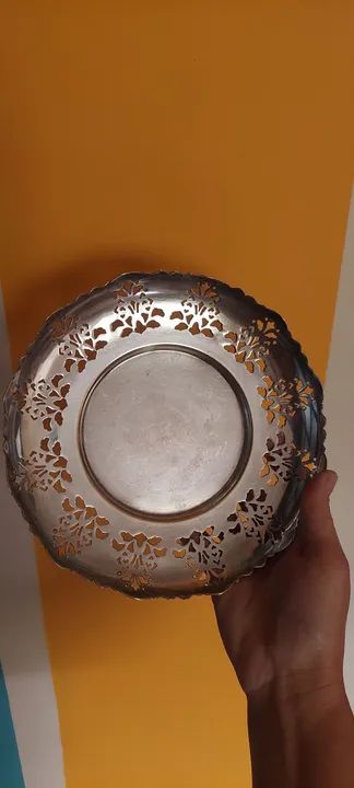 Antigo Prato Bandeja Centro Mesa Prata Spam