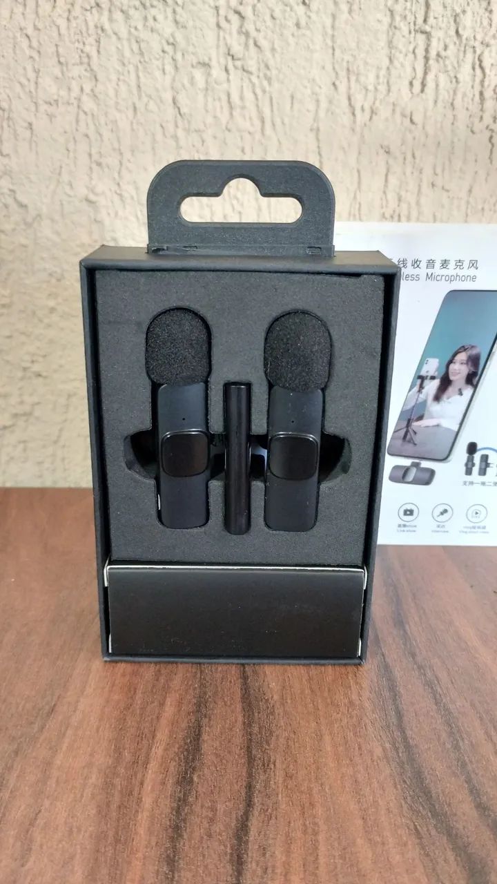 Microfone Lapela Sem Fio K9 Wireless Microphone - Foto 2