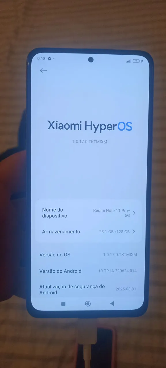 REDMI NOTE 11 PRO+ 5G APENAS TRINCADO ATRAS IMEIL LIMPO