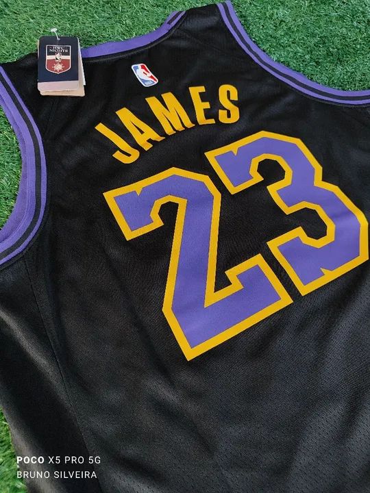 Camiseta Los Angeles Lakers LeBron James 23 - Tamanho GG Pronta Entrega  - Foto 5