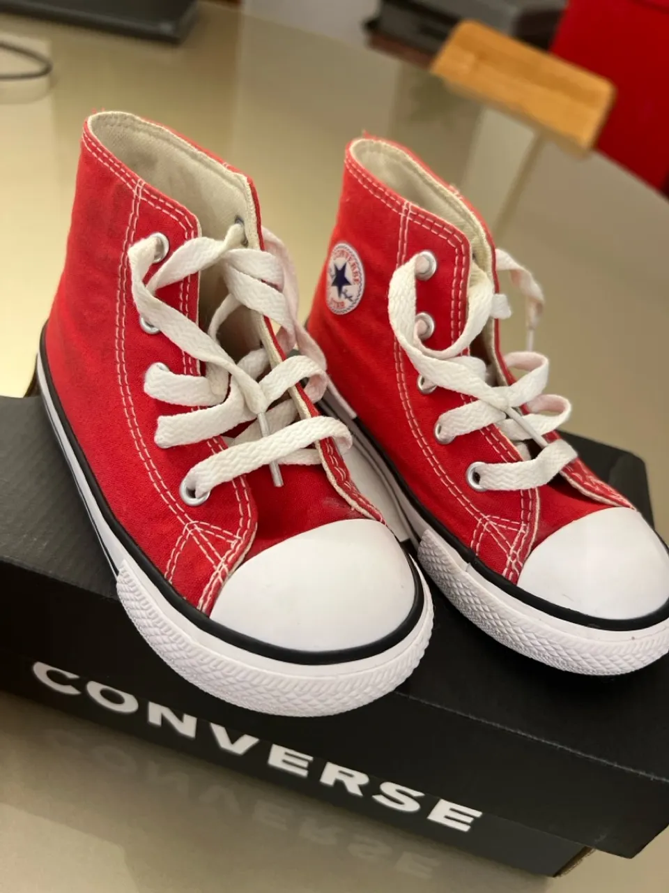 Tênis Converse All Star Infantil Vermelho tamanho 24