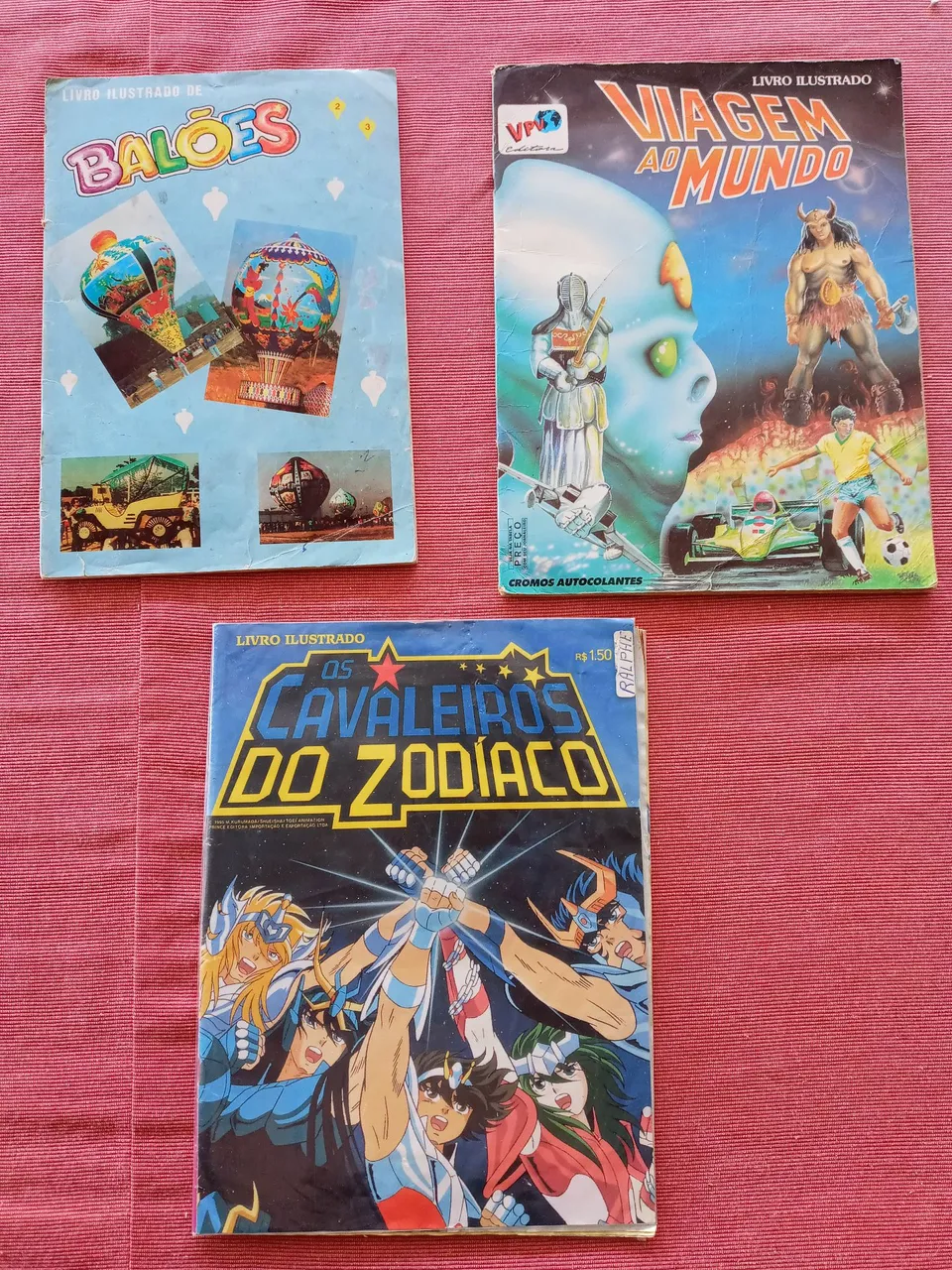 3 Albuns Completos Cavaleiros do Zodiaco + Baloes + Viagem ao Mundo