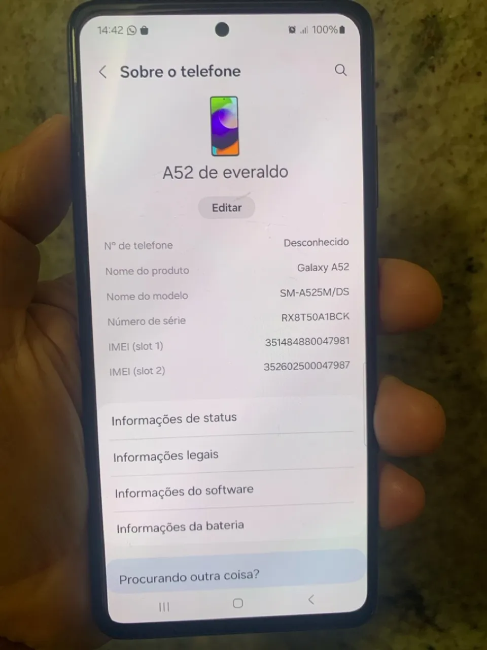 Vendo A52 4g 128gb 8gb de ram