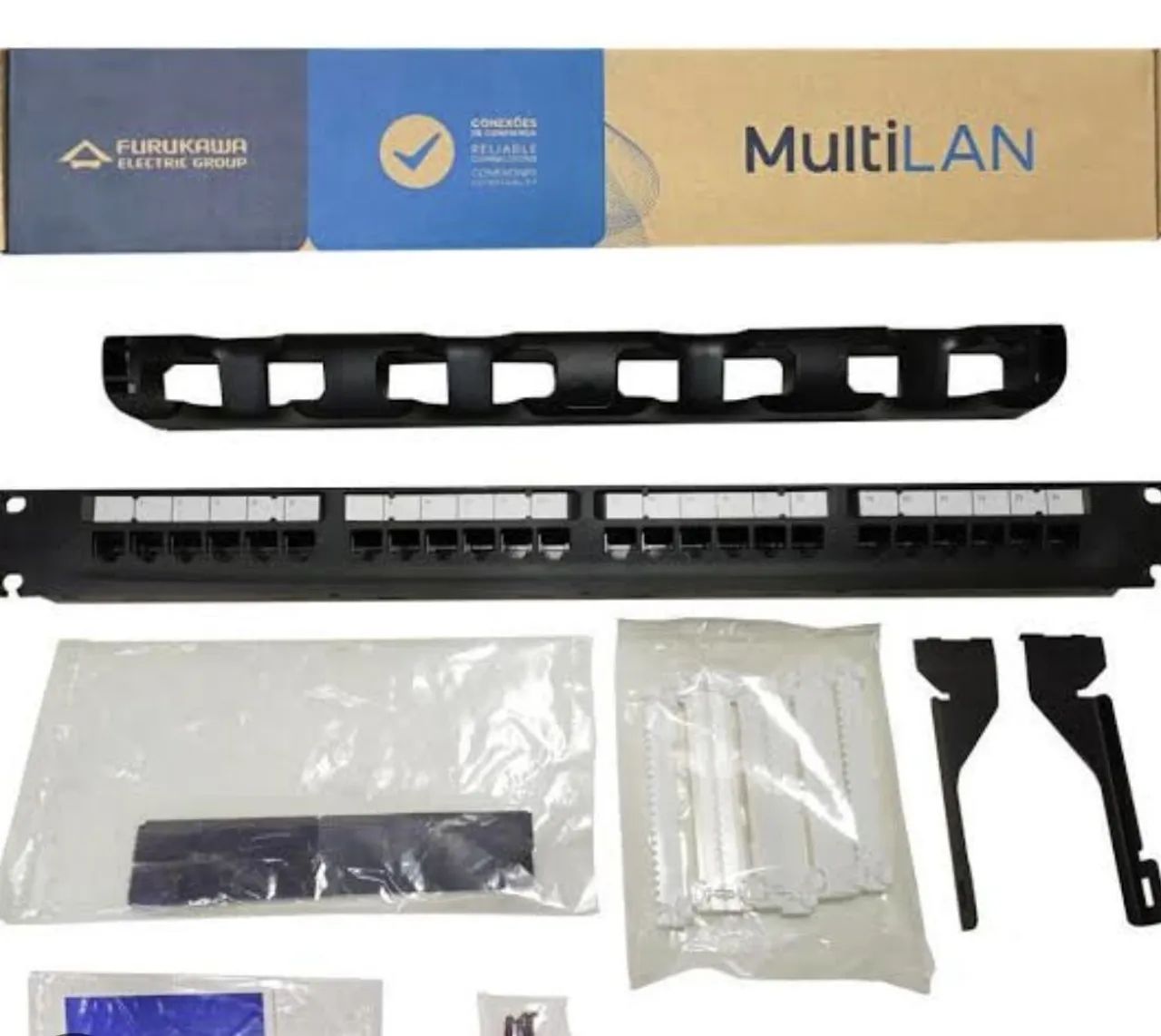 Patch Panel Cat6 24 Portas Modulor Multilan Furukawa 35030015 Novo - Foto 3