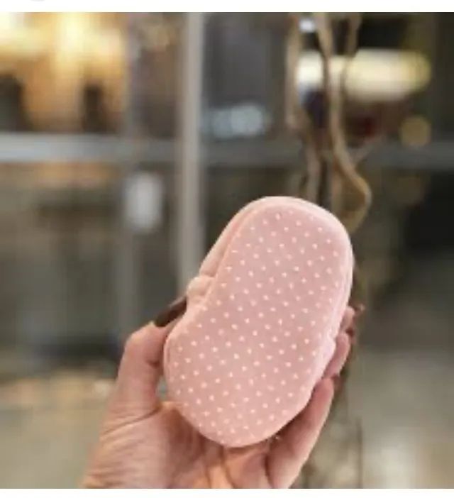 Pantufa Rosa Calçado Para O Frio 12 A 18 Meses Buba Antiderrapante - Foto 2