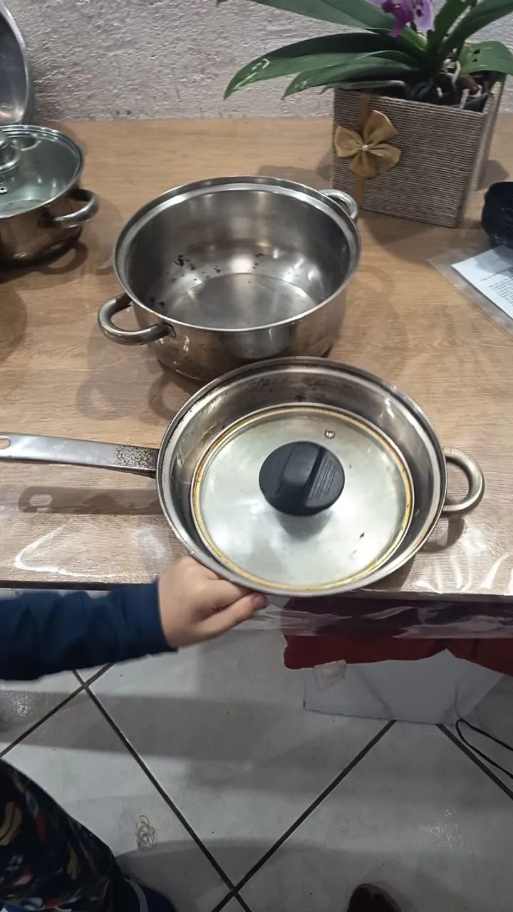 Panelas de Inox com tampa de vidro - Foto 3